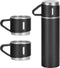 Double-Wall Stainless Steel Vacuum Thermos Flask With 3 Stainless Steel Cups